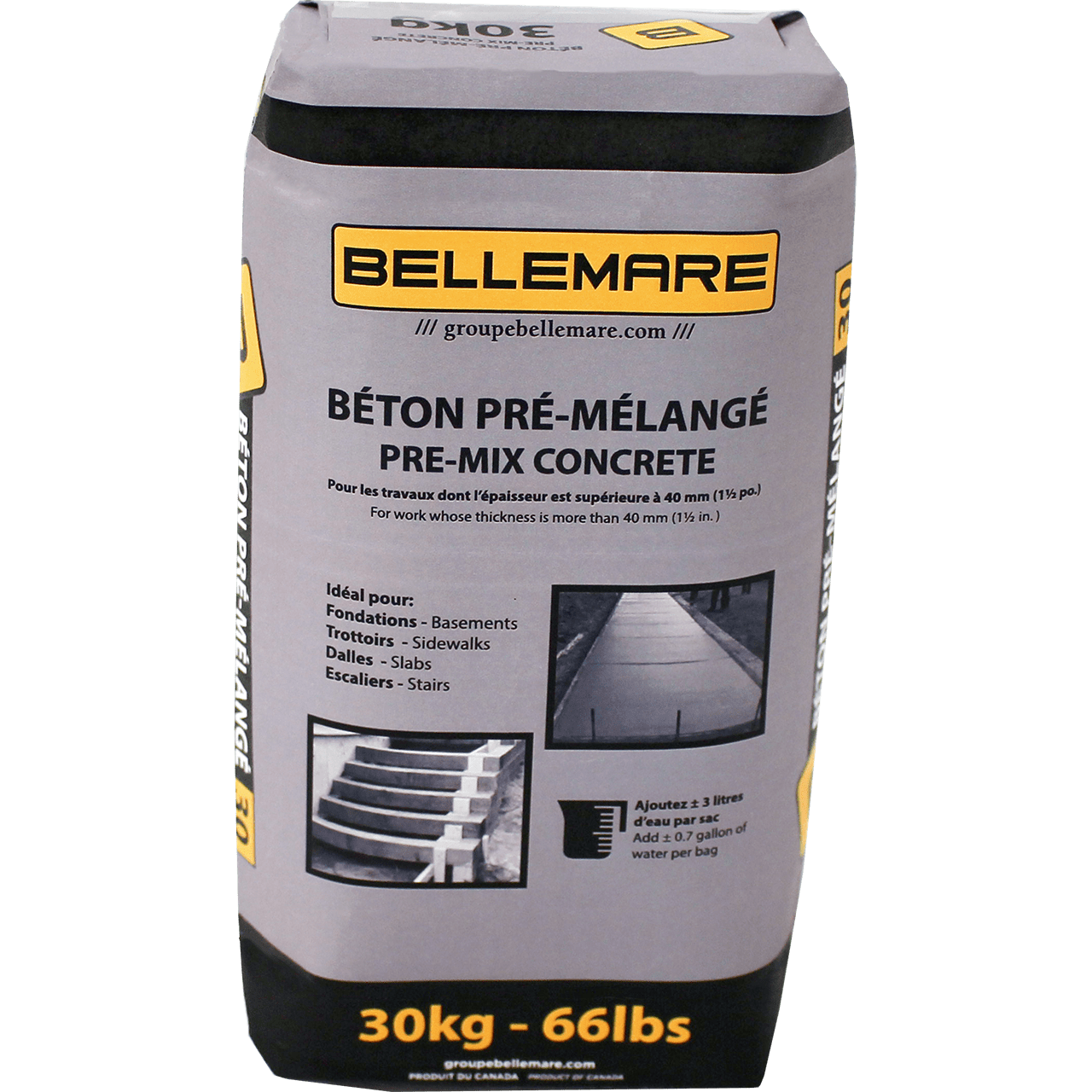 Sac de béton pré-mélangé